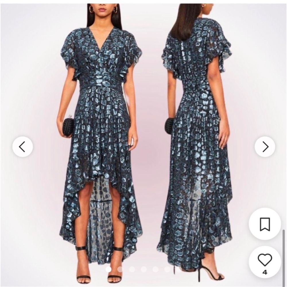 NWT BA&SH Grace Metallic Jacquard Dress Size Small - Picture 7 of 15